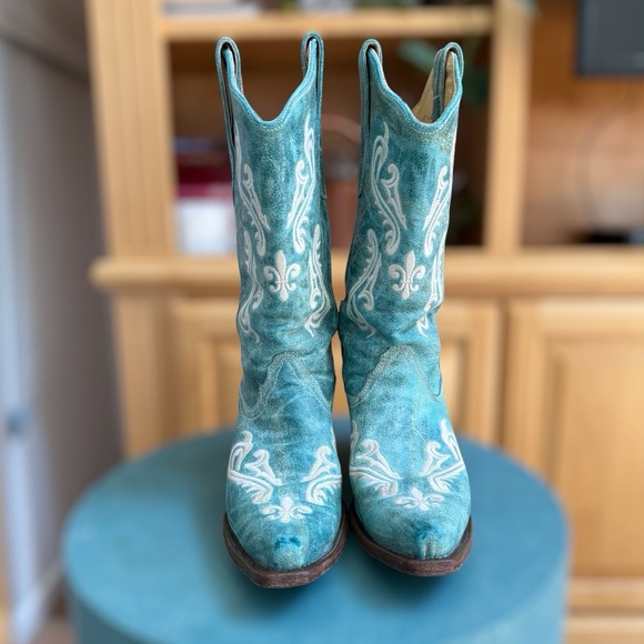 Corral | Shoes | Corral Ladies Turquoise Blue Cortez Boots Size 9 ...